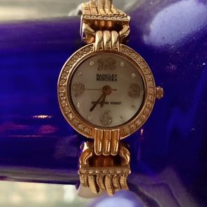 💛Badgley Mischka rose gold watch w/leather strap